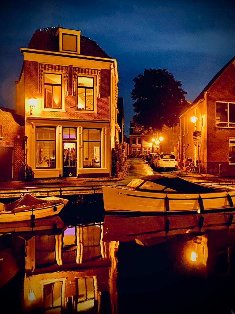Charming Canal House by night